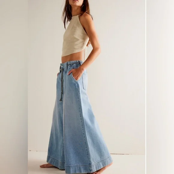 We the Free | Sheer Luck Wide-Leg Jeans | 28 | Bright Eyes - Picture 1 of 8